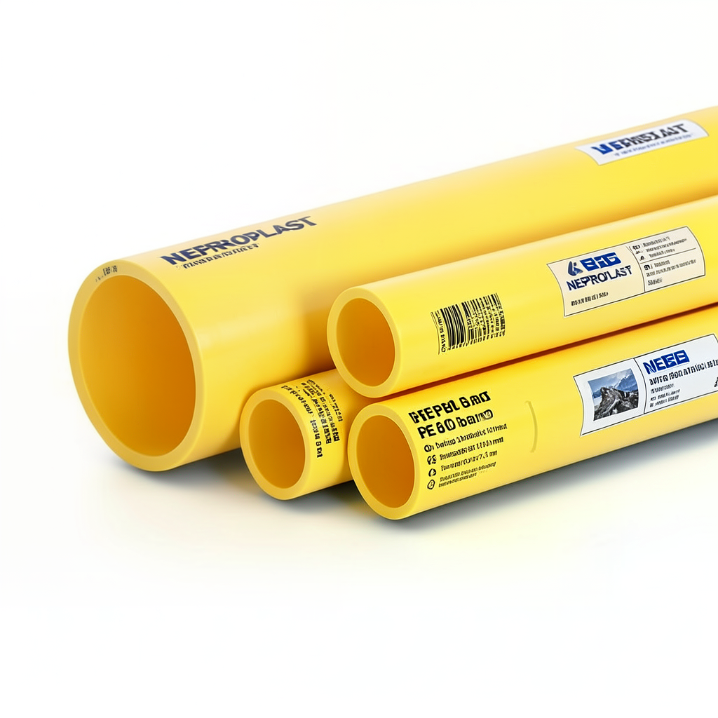 HDPE Pipes PE 80 Pressure 6 Bar Outside Diameter 160 mm Thickness 7.3 mm Yellow | NEPROPLAST