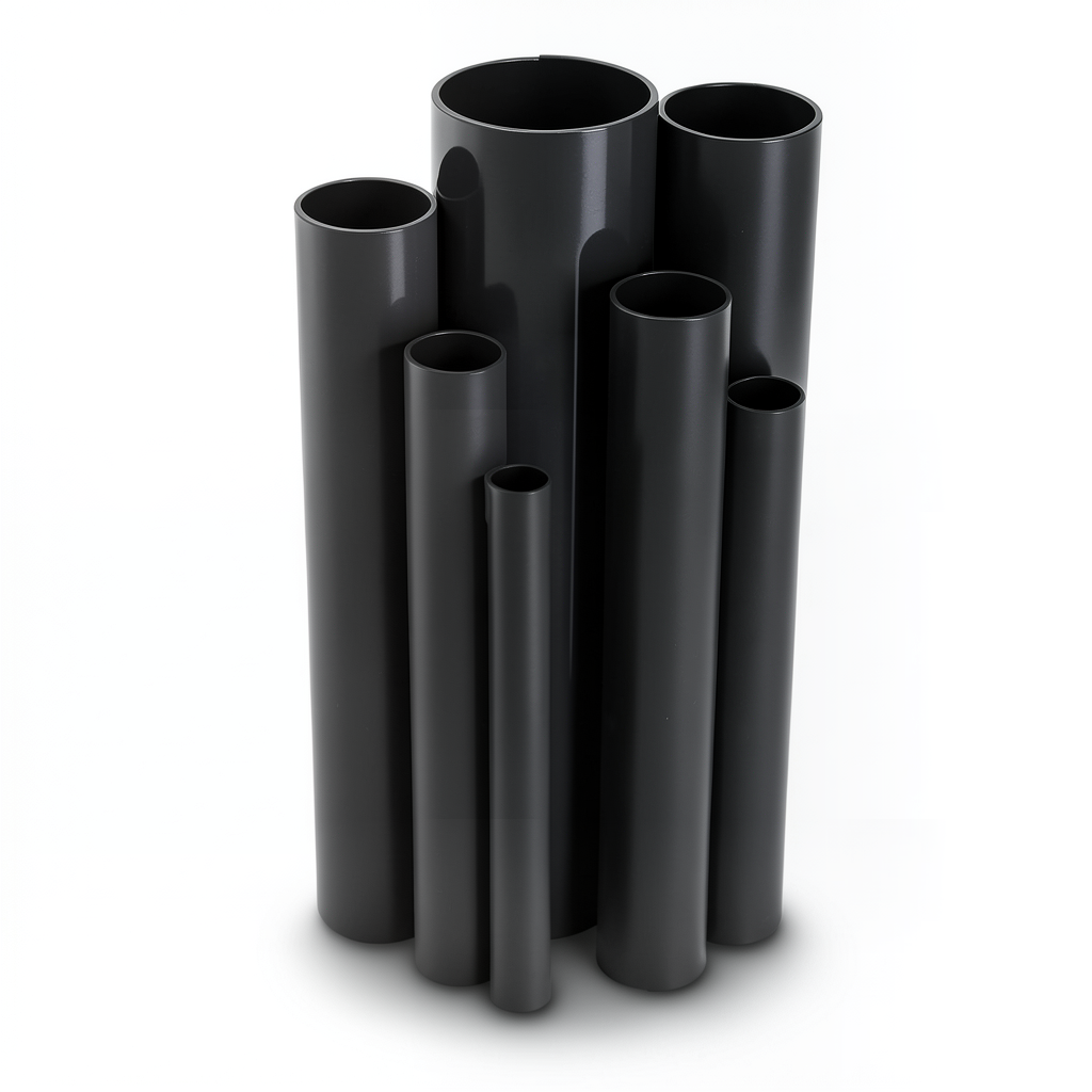 مواسير UPVC ضغط اسمي 6 بار قطر خارجي 110 مم سمك 3.2 مم لون اسود