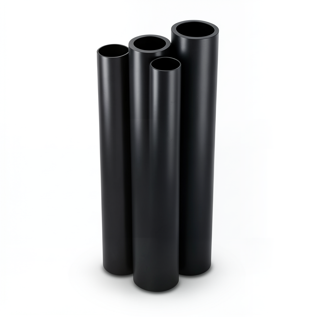 مواسير HDPE PE 80 ضغط 6 بار قطر 1400 مم سمك 63.7 مم لون أسود