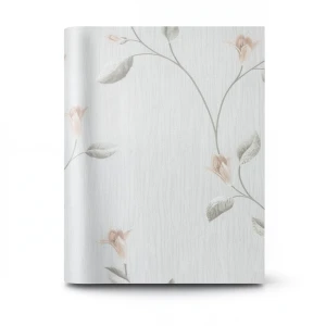 Italian Wallpaper 10m x 0.53m Pale Grey, Model 6255