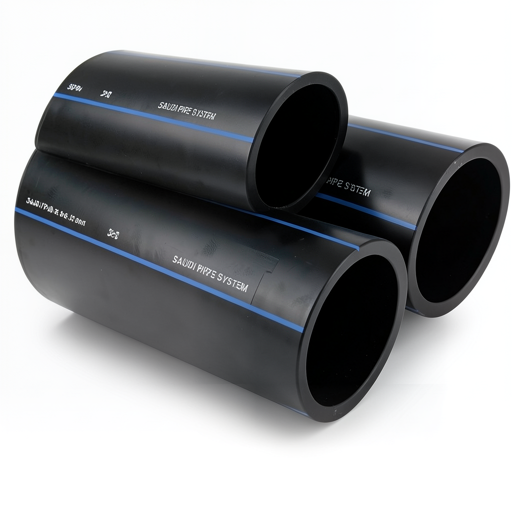 SPS HDPE Pipes PE 100 Pressure 16 Bar Outside Diameter 75 mm Thickness 6.8 mm Black | Saudi Pipes Systems (SPS)