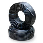 أنابيب HDPE الراجحي PE 80 ضغط 10 بار قطر خارجي 50 مم سمك 3.7 مم لون أسود