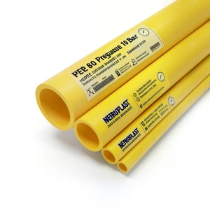 HDPE Pipes PE 80 Pressure 10 Bar Diameter 400 mm Thickness 29.4 mm Yellow | NEPROPLAST