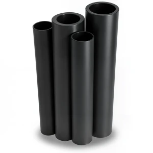 أنابيب HDPE PE 80 ضغط 10 بار قطر خارجي 225 مم سمك 16.6 مم لون أسود