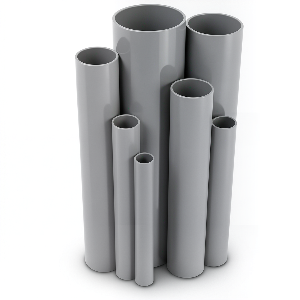 UPVC Pipes Schedule 80 Size 3 Inch Thickness 7.62 mm Gray
