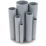 UPVC Pipes 15 Bar Pressure 114.5 mm Diameter 8.4 mm Thickness Gray