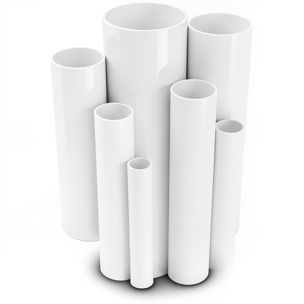 UPVC Pipes Nominal Pressure 6 Bar Outside Diameter 110 mm Thickness 3.2 mm White