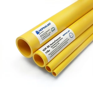 HDPE Pipes PE 80 Nominal Pressure 10 Bar Outside Diameter 630 mm Thickness 46.3 mm Yellow | NEPROPLAST