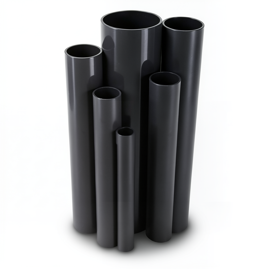 مواسير UPVC ضغط اسمي 6 بار قطر خارجي 110 مم سمك 3.2 مم لون اسود