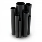 UPVC Pipes Modern Technology Nominal Pressure 2.5 Bar Outside Diameter 200 mm Thickness 1.8 mm Black Colour