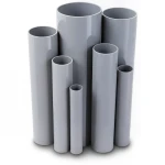 UPVC Pipes Nominal Pressure 6 Bar Outside Diameter 168 mm Thickness 4.5 mm Gray