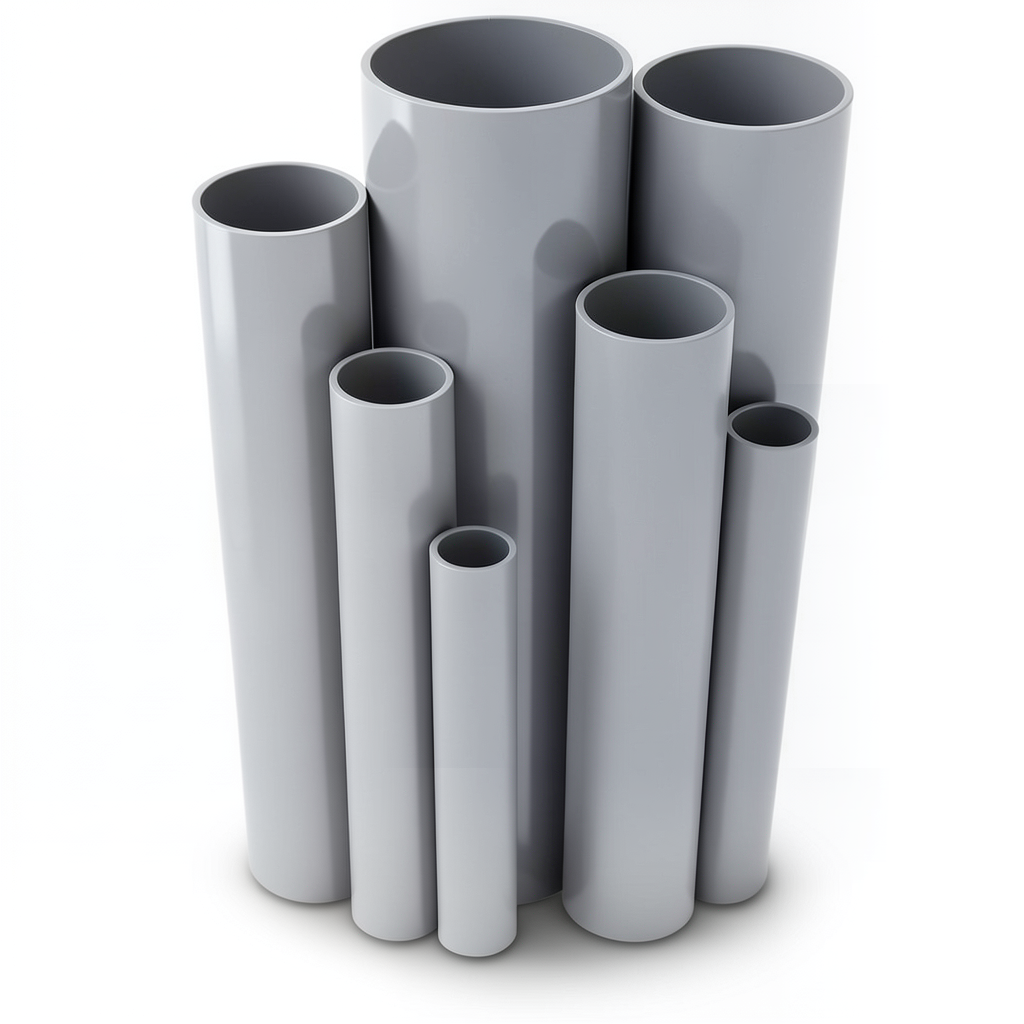 مواسير UPVC جدول 80 مقاس 4 إنش سمك 8.56 مم لون رمادي
