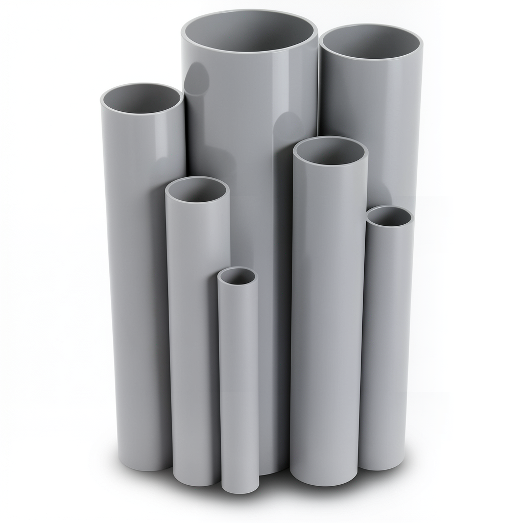 UPVC Pipes Schedule 80 Size 5 Inch Thickness 9.52 mm Gray Color