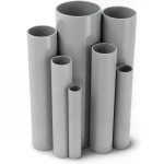 UPVC Pipes 60.2 mm Outside Diameter 1.8 mm Thickness Gray