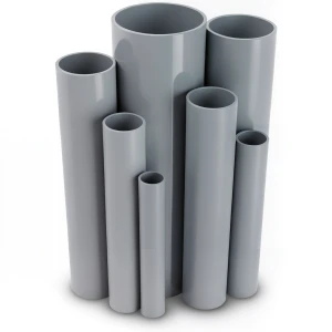 UPVC Pipes 6 Bar Pressure 140 mm Diameter 3.8 mm Thickness Gray
