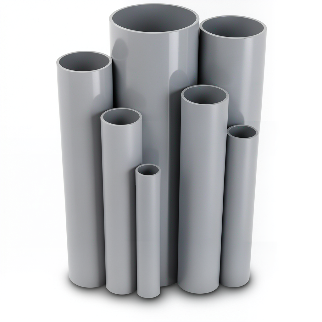 UPVC Pipes Outside Diameter 75.3 mm Thickness 2.2 mm Gray