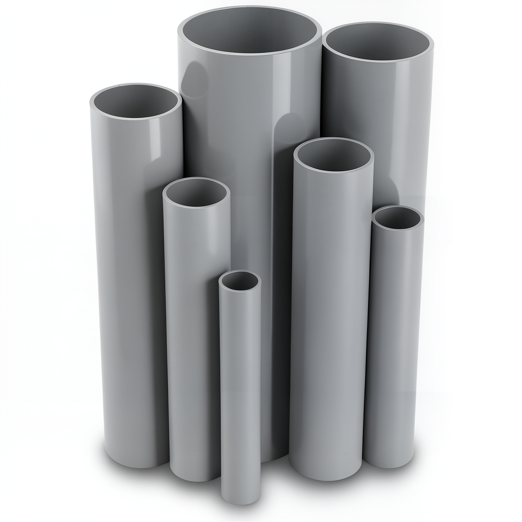 UPVC Pipes 48.4 mm Outside Diameter 2.20 mm Thickness Gray