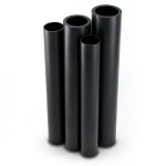 أنابيب HDPE PE 80 ضغط 10 بار قطر خارجي 225 مم سمك 16.6 مم لون أسود
