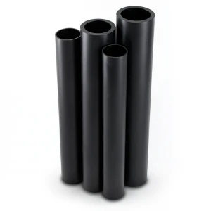 أنابيب HDPE PE 80 ضغط 10 بار قطر خارجي 225 مم سمك 16.6 مم لون أسود