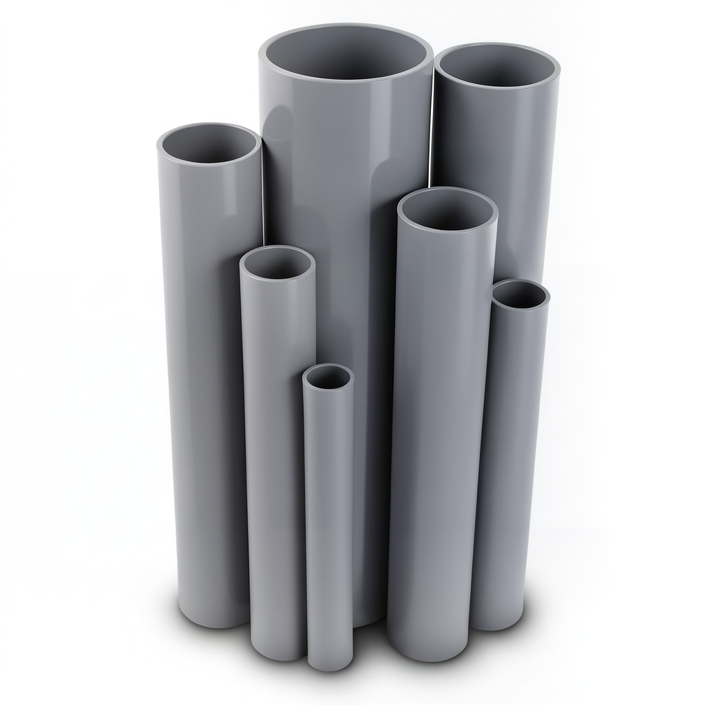 مواسير UPVC قطر خارجي 60.2 مم سمك 1.8 مم لون رمادي