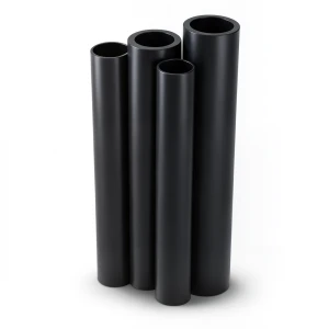 أنابيب HDPE PE 80 ضغط 10 بار قطر 250 مم سمك 18.4 مم لون أسود