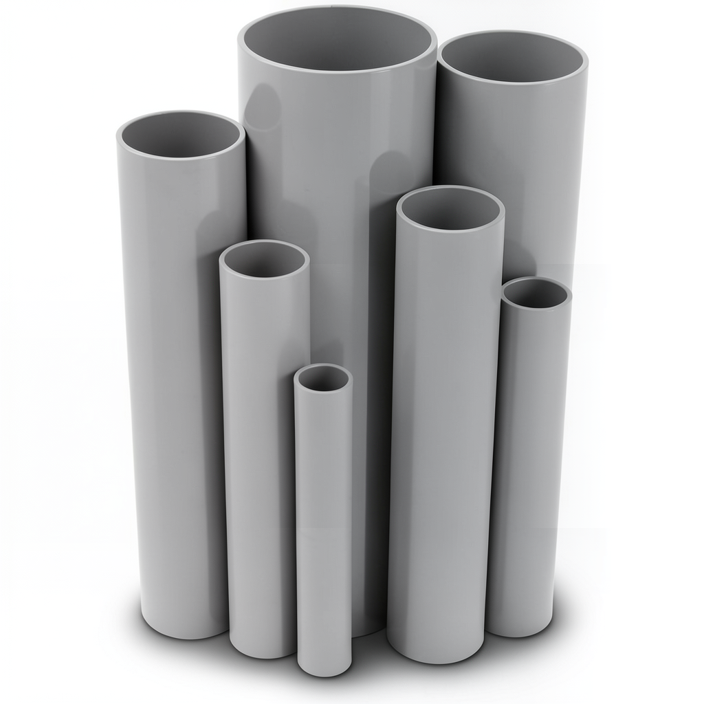 مواسير UPVC قطر خارجي 60.5 مم سمك 2.2 مم لون رمادي