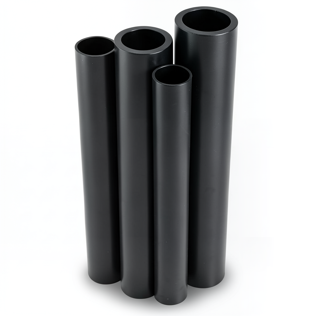 أنابيب HDPE PE 80 ضغط 10 بار قطر 280 مم سمك 20.6 مم أسود