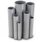 مواسير UPVC قطر خارجي 75.0 مم سمك 1.8 مم لون رمادي