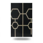 Geometric Wallpaper Length 10 m Black with Beige, Model Z80023