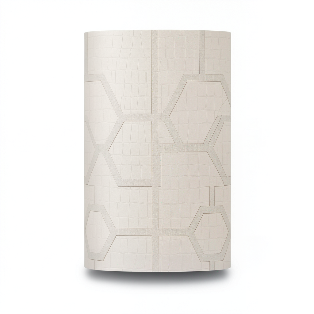 Geometric Wallpaper Length 10 m Light Beige, Model Z80028