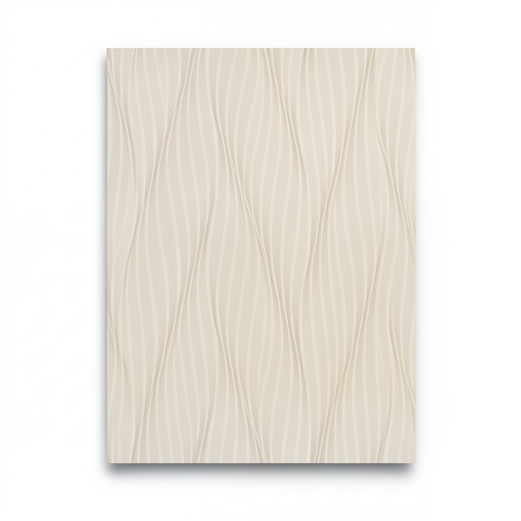 German Wavy Wallpaper 10m x 0.53m Beige, Model 10033-02