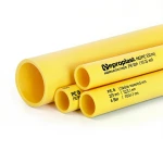 مواسير HDPE نيبروبلاست PE 80 ضغط 6 بار قطر خارجي 225 مم سمك 10.3 مم لون أصفر | نيبروبلاست