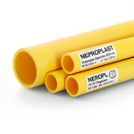 مواسير HDPE PE 80 ضغط 6 بار قطر خارجي 250 مم سمك 11.4 مم لون أصفر | نيبروبلاست