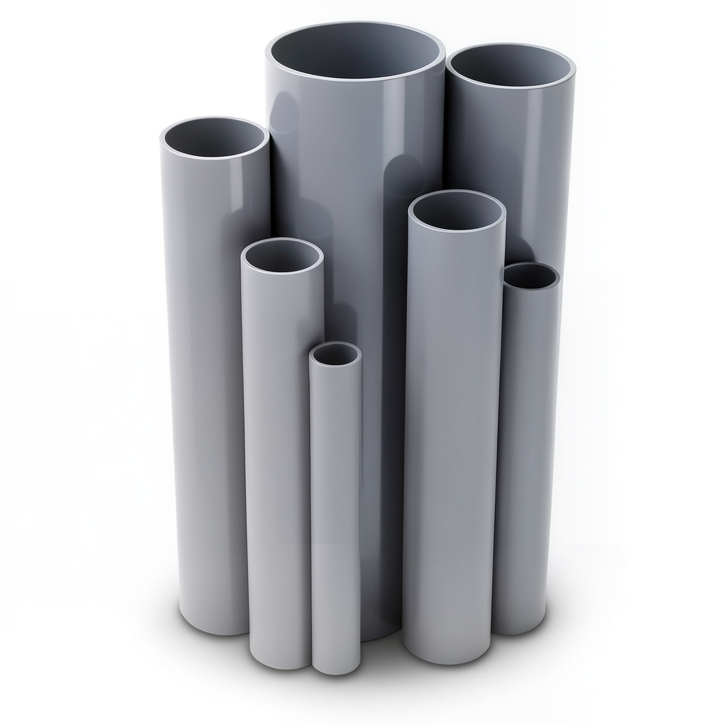 UPVC Pipes Schedule 80 Size 4 Inch Thickness 8.56 mm Gray