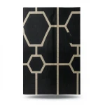 Geometric Wallpaper Length 10 m Black with Beige, Model Z80023