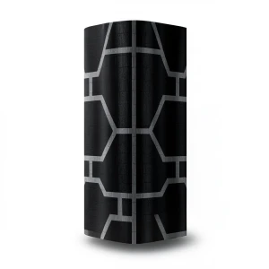 ورق حائط ايطالي تصميم هندسي طول الرول 10 م لون اسود مع رمادي