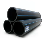 أنابيب HDPE PE 80 ضغط 10 بار قطر خارجي 250 مم سمك 18.4 مم لون أسود | نيبروبلاست