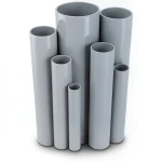 مواسير UPVC ضغط 12 بار قطر خارجي 140 مم سمك 7.3 مم لون رمادي
