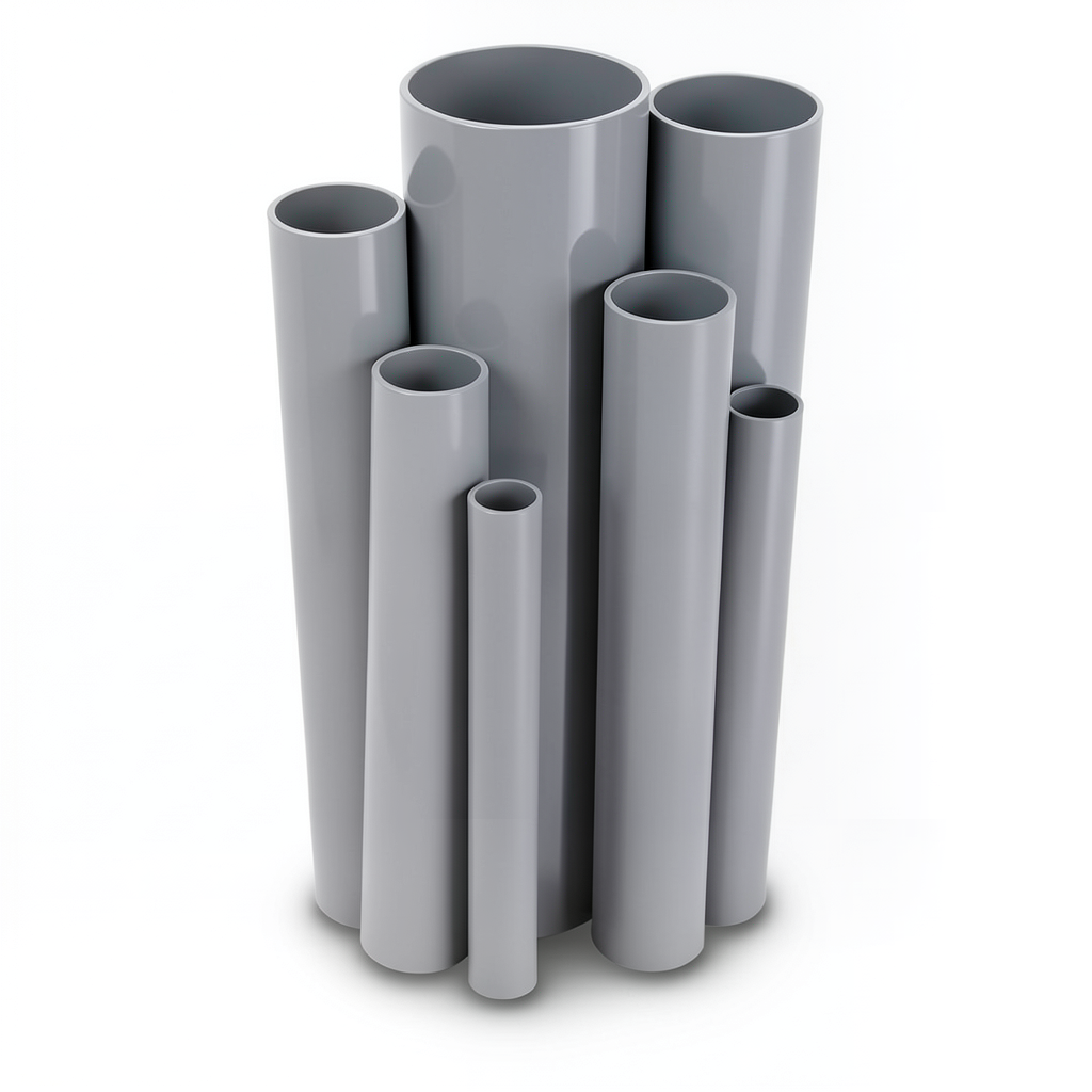 UPVC Pipes 48.4 mm Outside Diameter 2.20 mm Thickness Gray