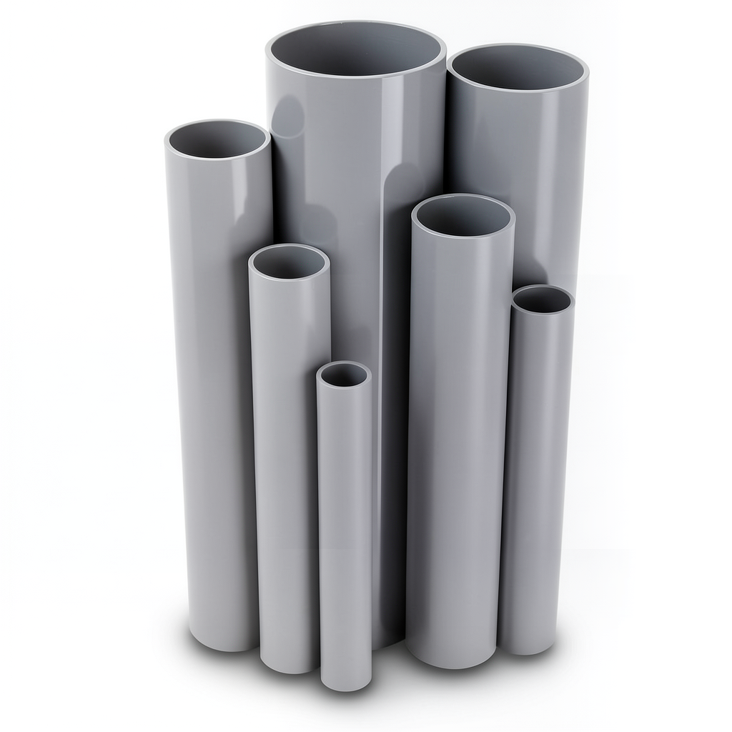 مواسير UPVC قطر خارجي 60.2 مم سمك 1.8 مم لون رمادي
