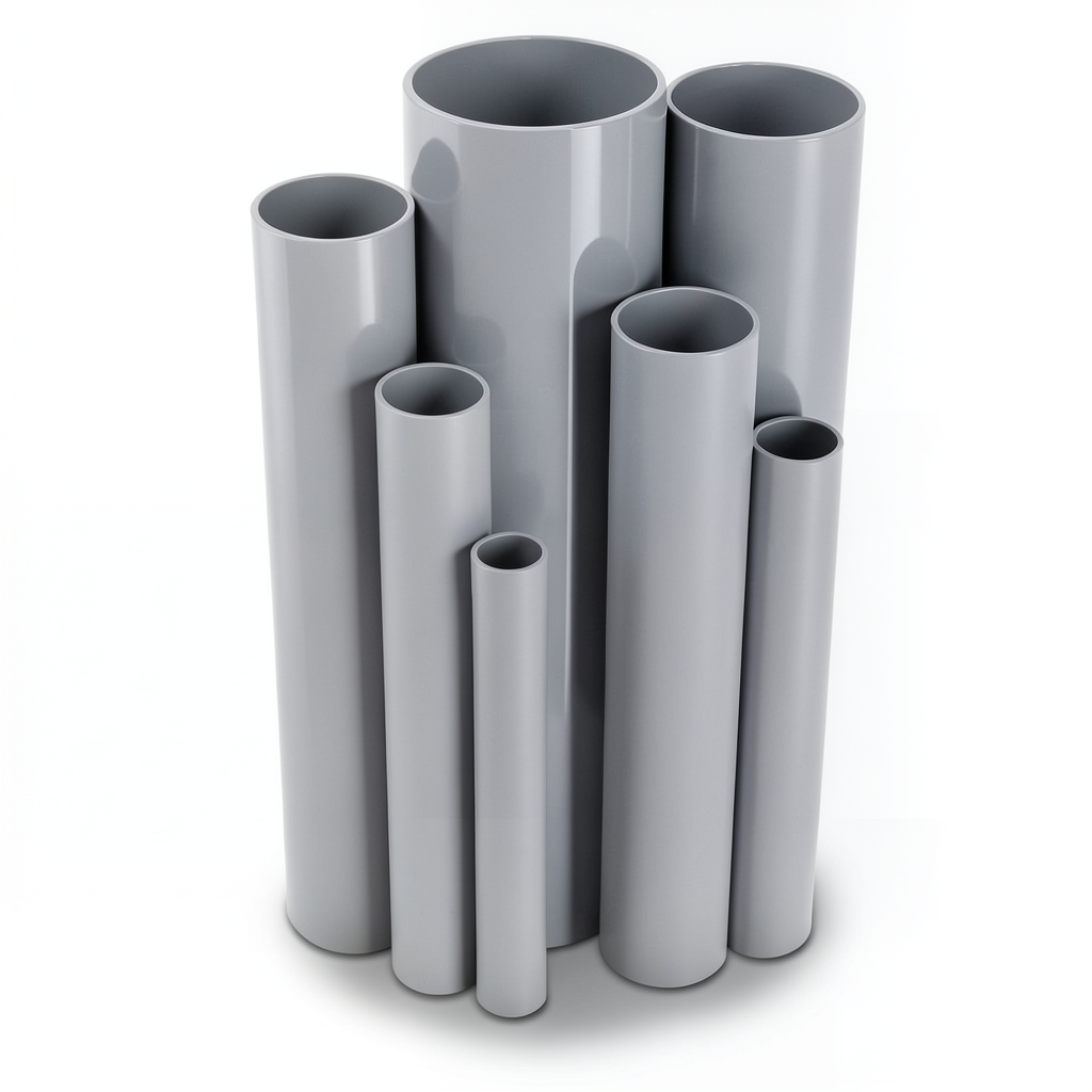 مواسير UPVC قطر خارجي 60.5 مم سمك 2.2 مم لون رمادي