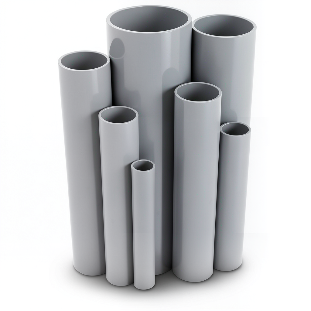 UPVC Pipes 75.0 mm Outside Diameter 1.8 mm Thickness Gray Color