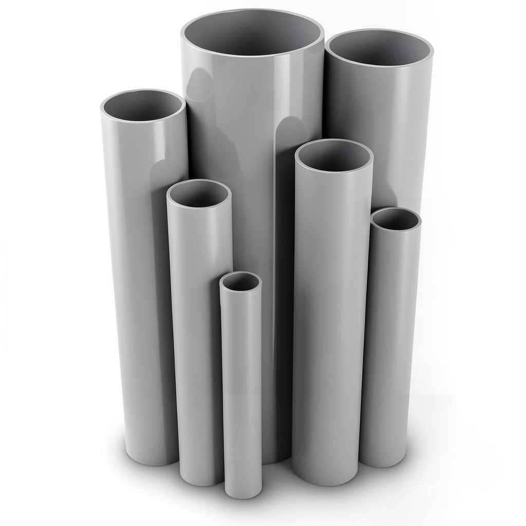 UPVC Pipes Outside Diameter 75.3 mm Thickness 2.2 mm Gray