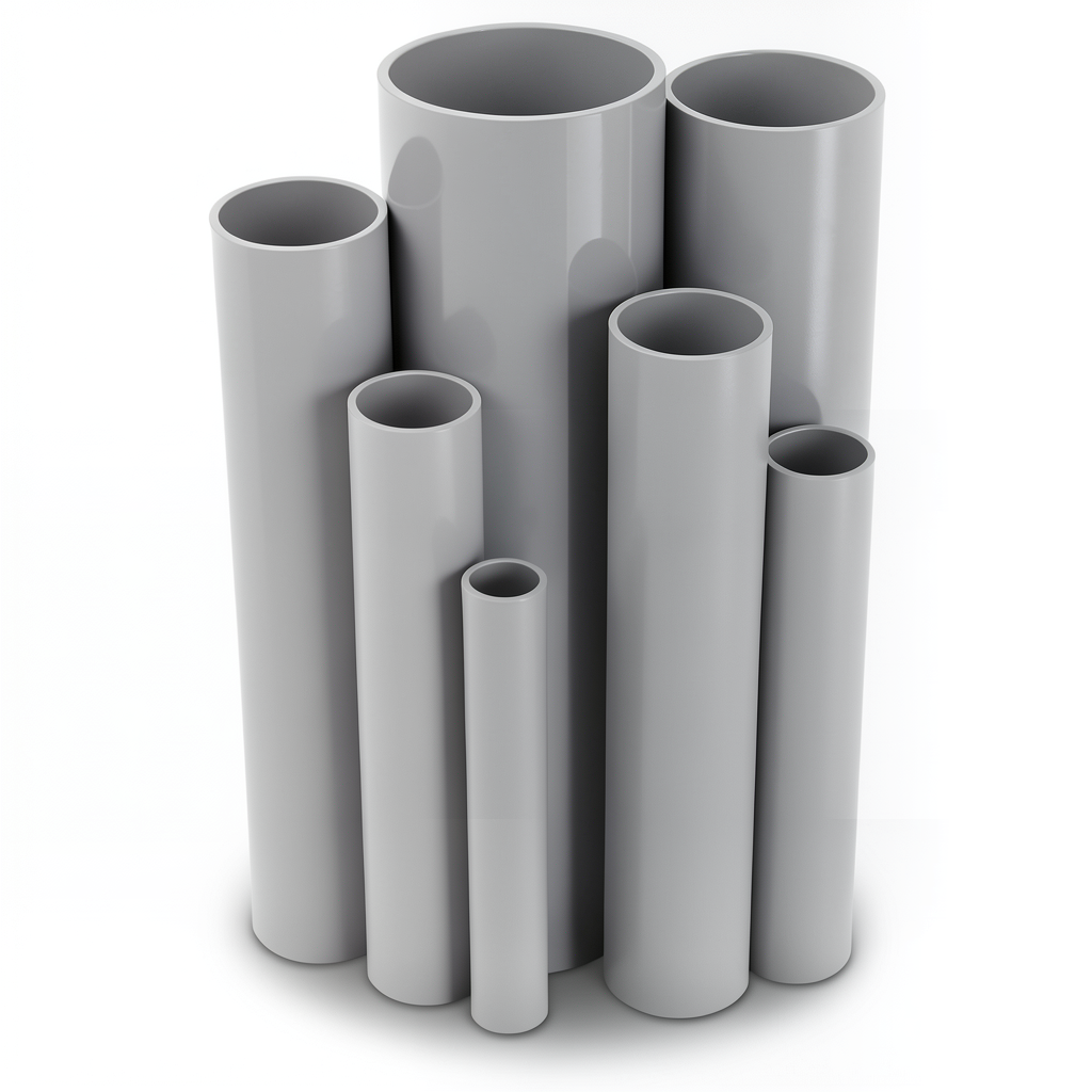 UPVC Pipes Outside Diameter 88.7 mm Thickness 1.8 mm Gray