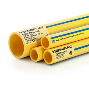 HDPE Pipes PE 80 Pressure 6 Bar Outside Diameter 180 mm Thickness 8.2 mm Yellow | NEPROPLAST