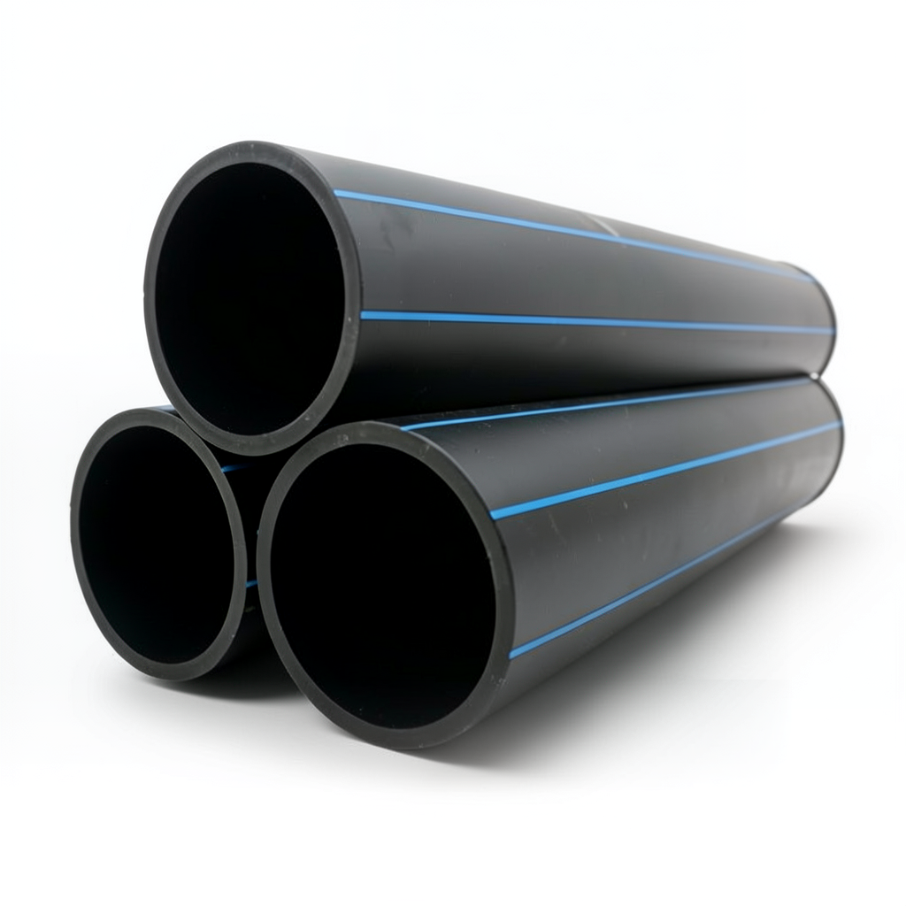 أنابيب HDPE PE 80 ضغط 10 بار قطر خارجي 180 مم سمك 13.3 مم أسود | نيبروبلاست