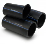 مواسير HDPE السعودي  PE 80 ضغط 8 بار قطر خارجي 160 مم سمك 9.5 مم لون اسود