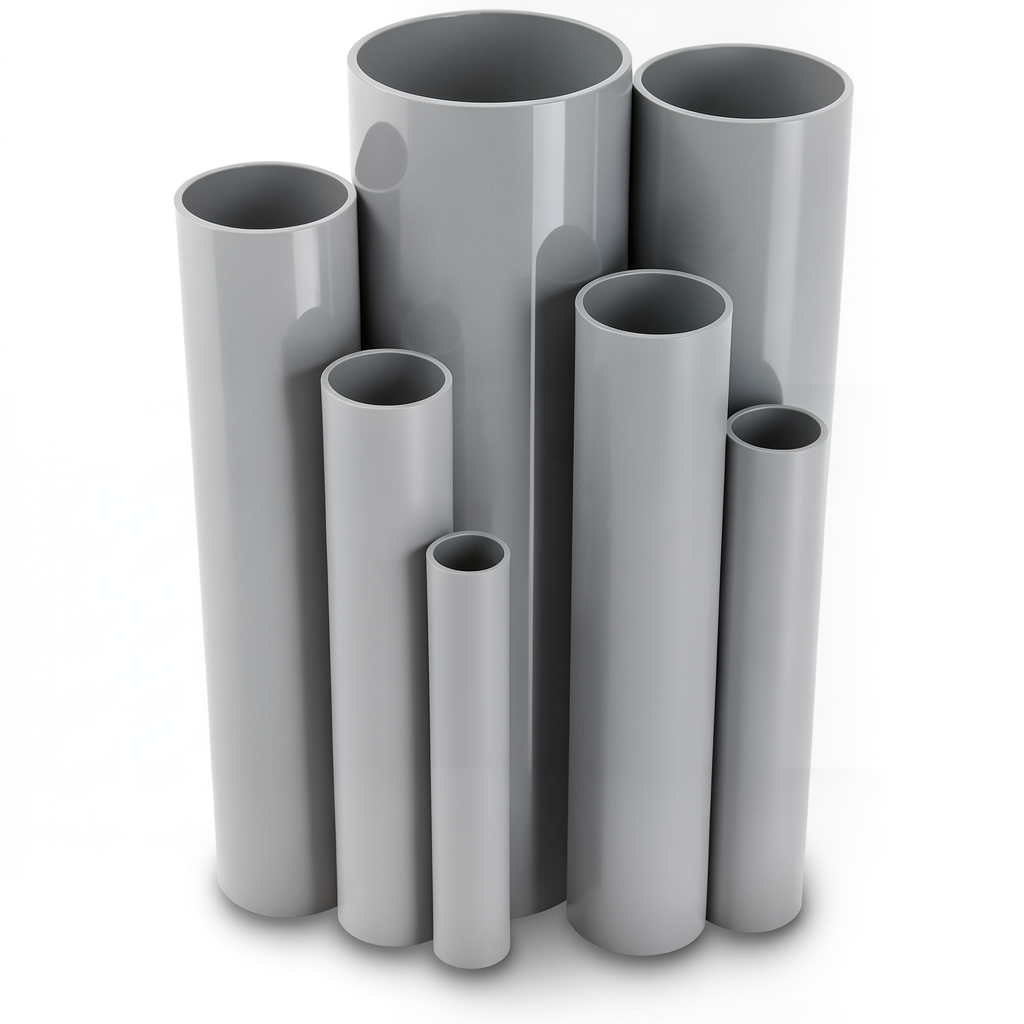 UPVC Pipes Outside Diameter 89.1 mm Thickness 2.2 mm Gray