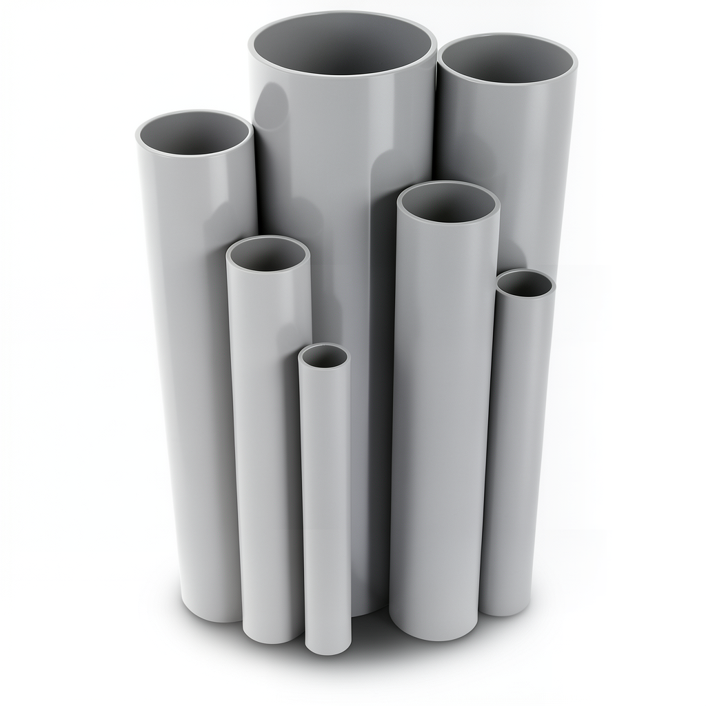 UPVC Pipes Nominal Pressure 6 Bar Outside Diameter 168.5 mm Thickness 5.2 mm Gray