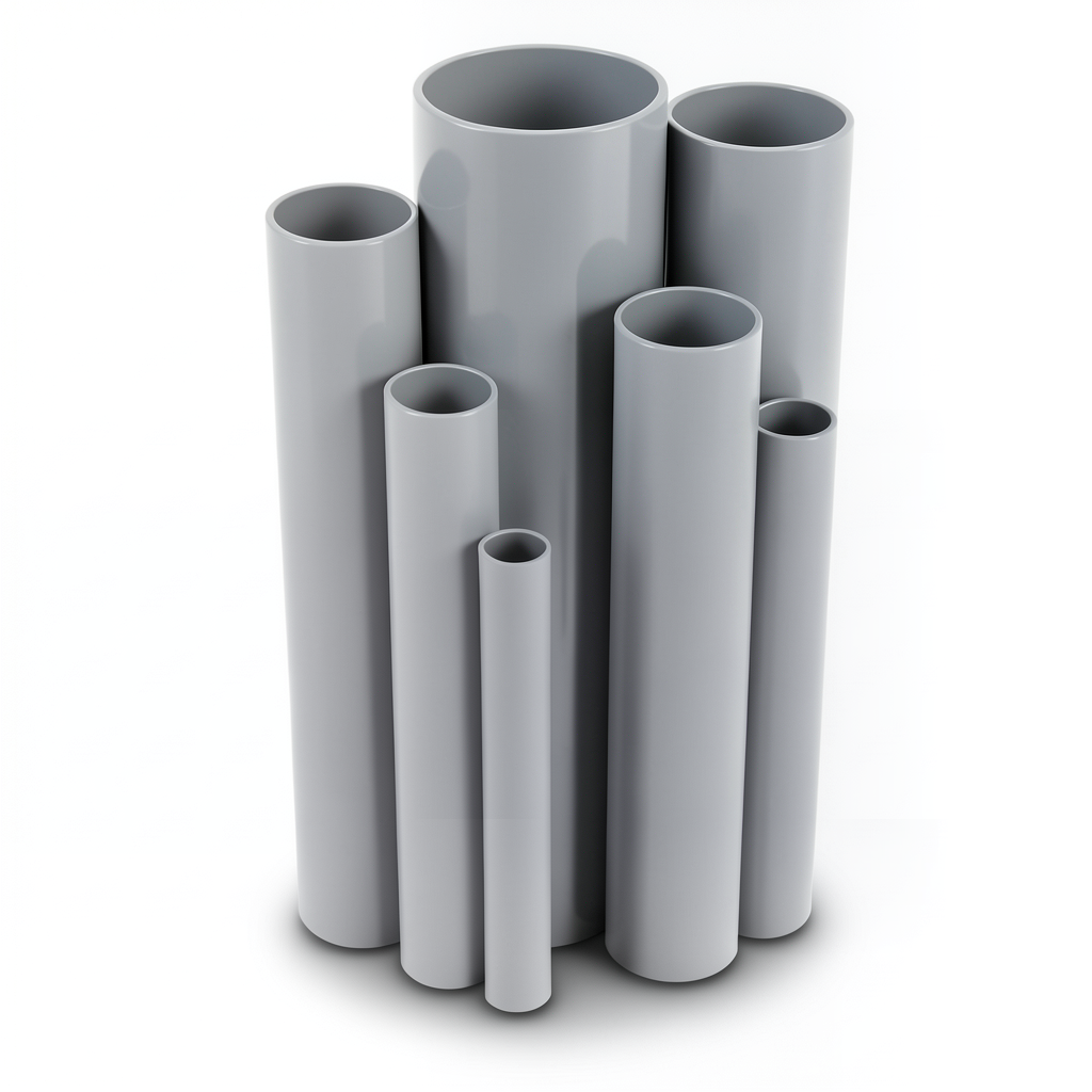 UPVC Pipes Nominal Pressure 12 Bar Outside Diameter 168.5 mm Thickness 10.2 mm Gray